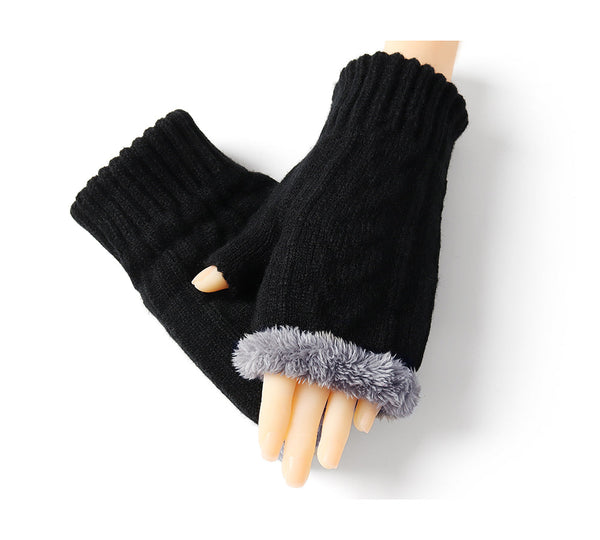 EVERAU® Fingerless Ultra Plush Knit Gloves EVERAU