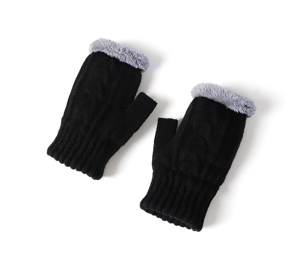 EVERAU® Fingerless Ultra Plush Knit Gloves EVERAU