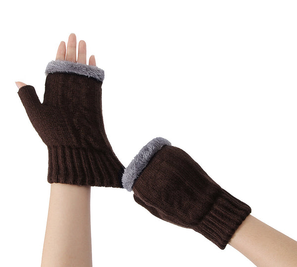 EVERAU® Fingerless Ultra Plush Knit Gloves EVERAU