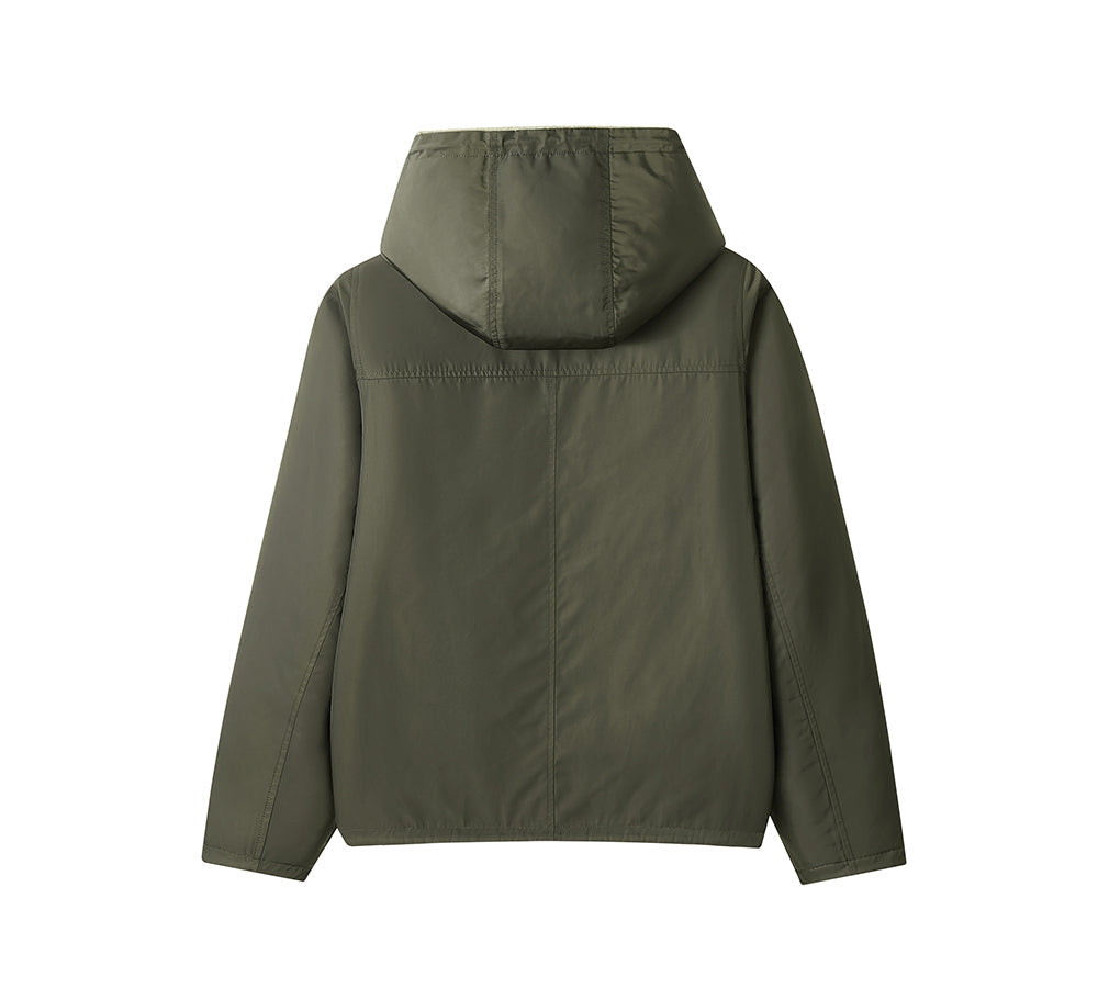 EVERAU® Wool Jacket Double-Sided Warm Coffee Moona EVERAU