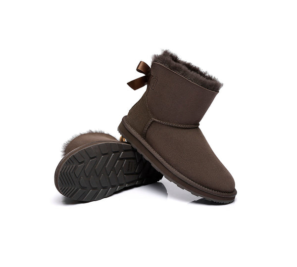 Urban UGG® UGG Boots Women Double faced Sheepskin Wool Mini Back Bow - UGG EXPRESS