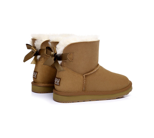 Urban UGG® UGG Boots Women Double faced Sheepskin Wool Mini Back Bow - UGG EXPRESS