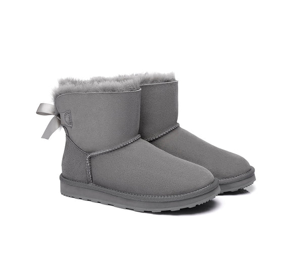 Urban UGG® UGG Boots Women Double faced Sheepskin Wool Mini Back Bow - UGG EXPRESS