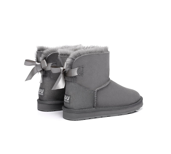 Urban UGG® UGG Boots Women Double faced Sheepskin Wool Mini Back Bow - UGG EXPRESS