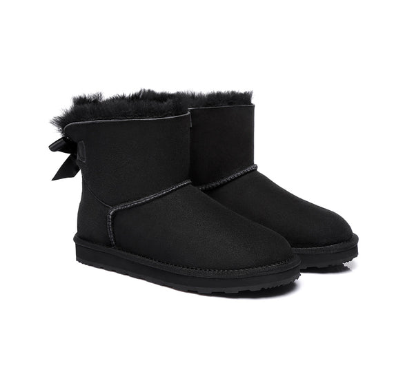 Urban UGG® UGG Boots Women Double faced Sheepskin Wool Mini Back Bow - UGG EXPRESS