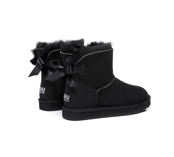 Urban UGG® UGG Boots Women Double faced Sheepskin Wool Mini Back Bow - UGG EXPRESS
