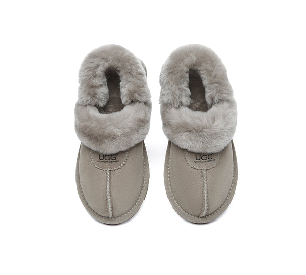 AUSTRALIAN SHEPHERD® 3-Way Style UGG Women Slippers Removable Wool Fluffy Strap Slingback Waffle UGG AUSTRALIAN SHEPHERD