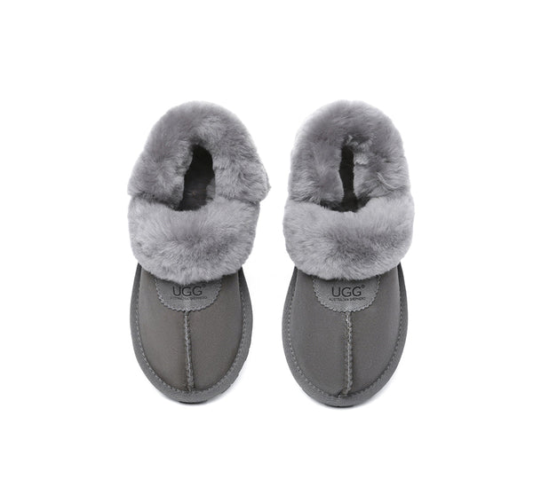 AUSTRALIAN SHEPHERD® 3-Way Style UGG Women Slippers Removable Wool Fluffy Strap Slingback Waffle UGG AUSTRALIAN SHEPHERD