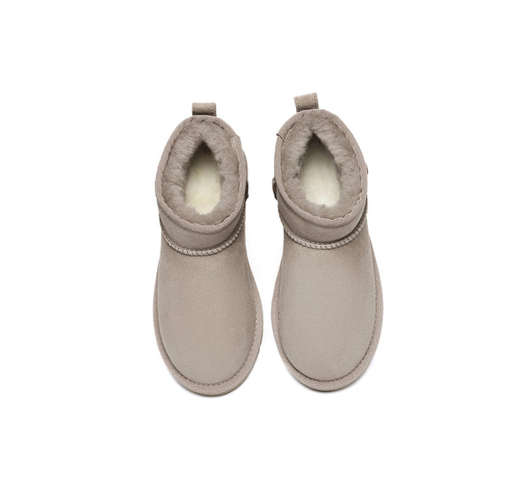 AUSTRALIAN SHEPHERD® UGG Boots Double Faced Sheepskin Wool Ankle Mini Boots Jade - UGG EXPRESS