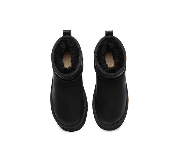 UGG EVERAU Boots Women Sheepskin Wool Ankle Platform Romi