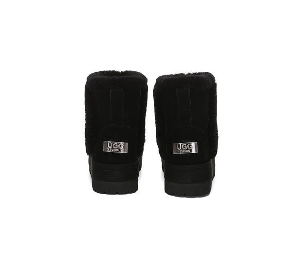 UGG Boots Women Sheepskin Wool Shearling Lined Ankle Platform Udelia