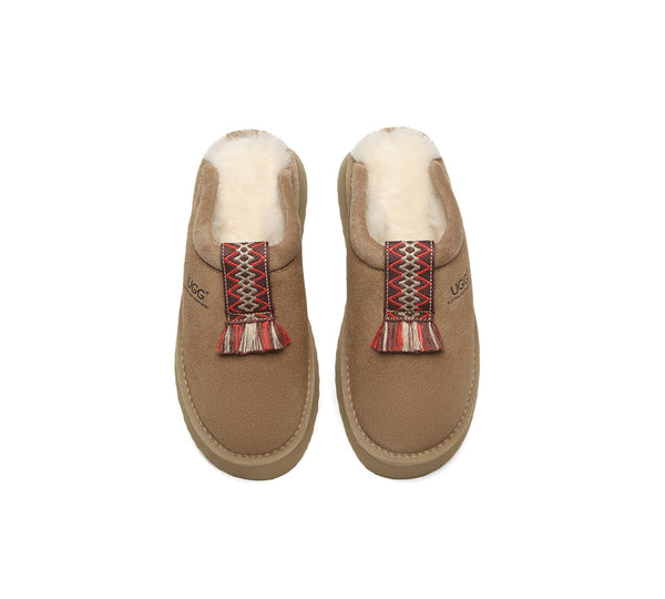 UGG Slippers Sheepskin Wool Platform Tazzy Calla