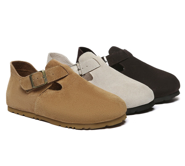 Adjustable Buckled Straps Slip-on Flat Sandals Brooke