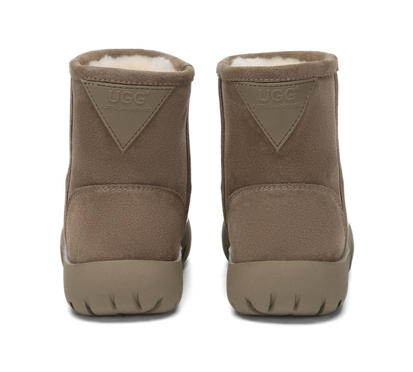 UGG Boots Sheepskin Wool Mid Calf Chunky Short Classic Salma