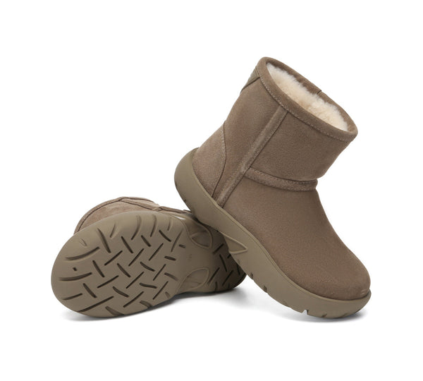 UGG Boots Sheepskin Wool Mid Calf Chunky Short Classic Salma