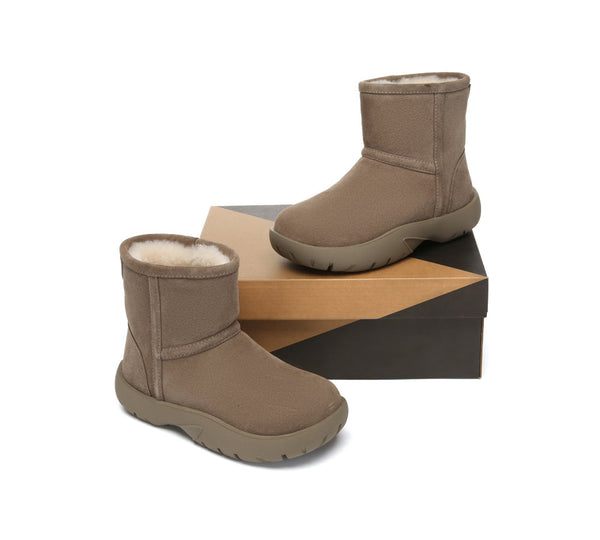 UGG Boots Sheepskin Wool Mid Calf Chunky Short Classic Salma