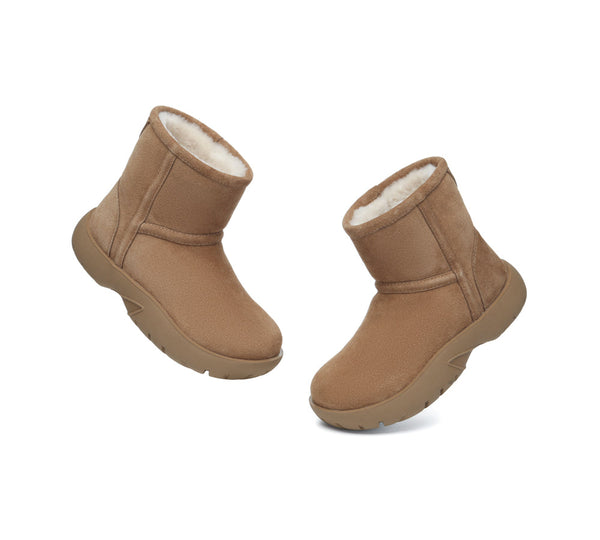 UGG Boots Sheepskin Wool Mid Calf Chunky Short Classic Salma