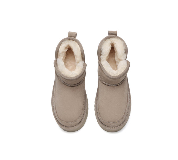 UGG Boots Sheepskin Wool Ankle Platform Vesper