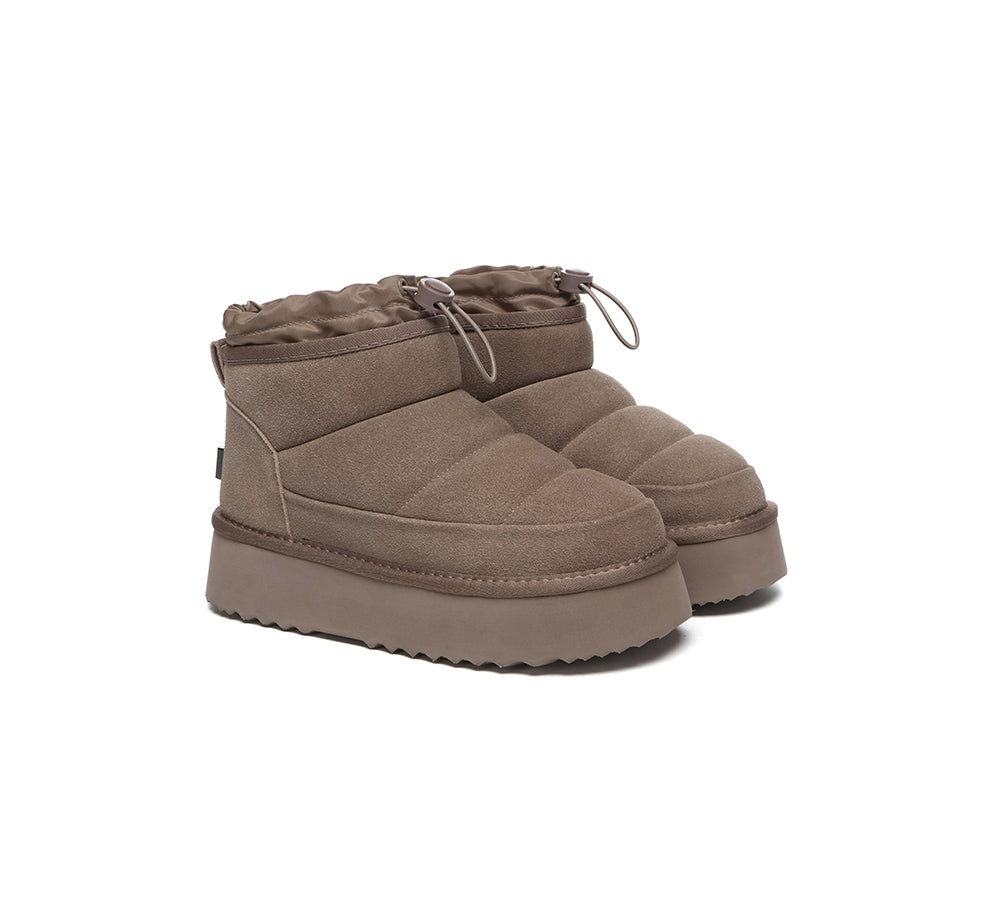 UGG EVERAU Picken Sheepskin Ankle Boots Women’s Platform Winter Style