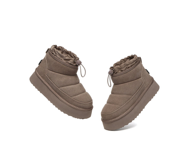 UGG EVERAU Picken Sheepskin Ankle Boots Women’s Platform Winter Style