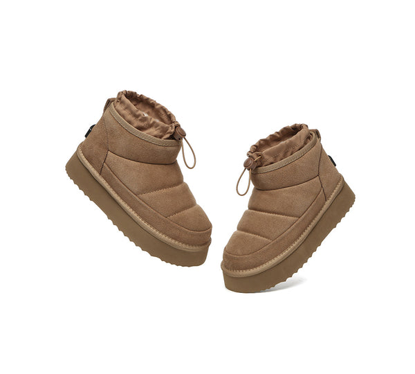 UGG EVERAU Picken Sheepskin Ankle Boots Women’s Platform Winter Style