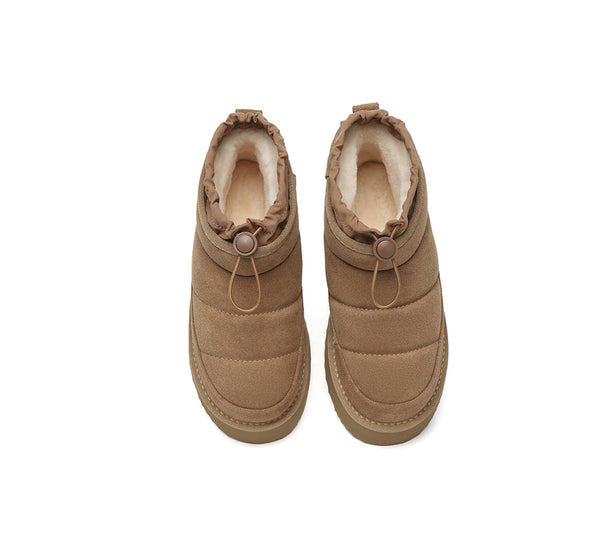 UGG EVERAU Picken Sheepskin Ankle Boots Women’s Platform Winter Style