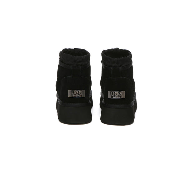 UGG EVERAU Picken Sheepskin Ankle Boots Women’s Platform Winter Style