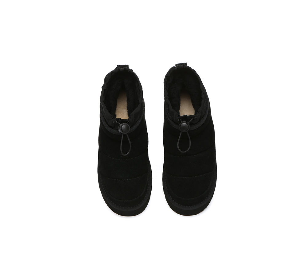 UGG EVERAU Picken Sheepskin Ankle Boots Women’s Platform Winter Style