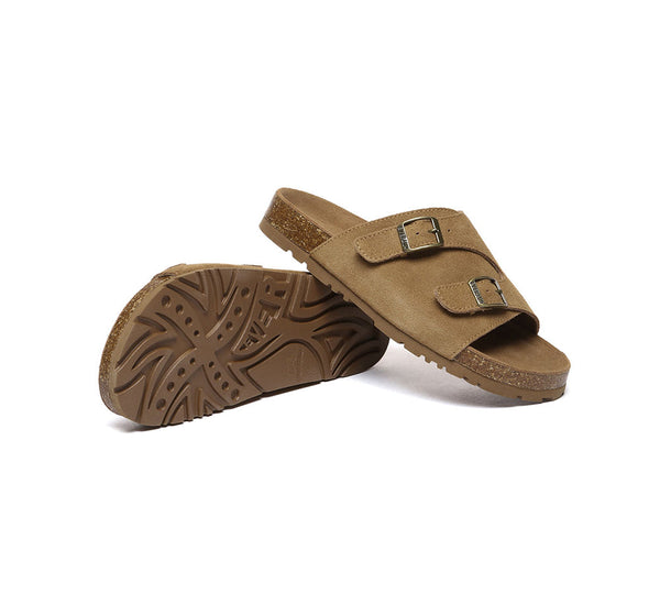 EVERAU® Adjustable Strap Embossed Slip-on Summer Sandal Slides Alexis - UGG EXPRESS