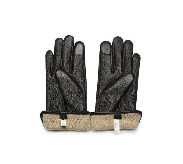 Accessories - Sheepskin Wool Ladies Leather Gloves Britney