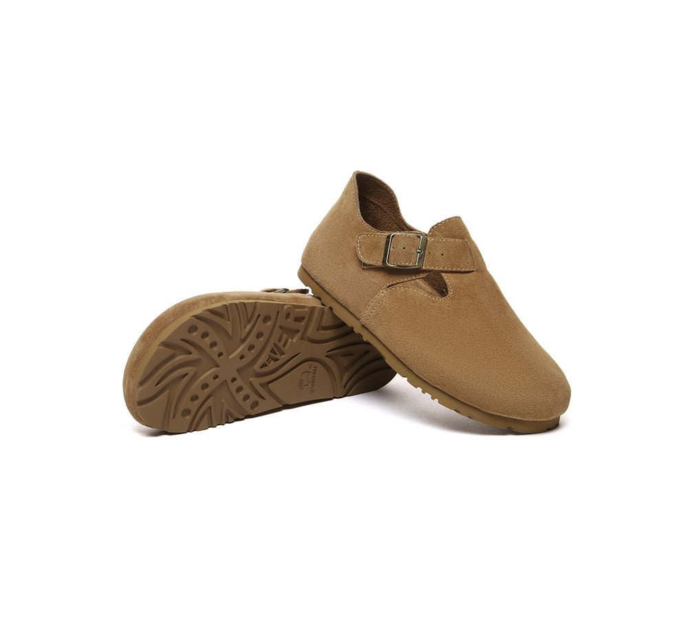 Adjustable Buckled Straps Slip - on Flat Sandals Brooke - Sandals - Chestnut - AU Ladies 4 / AU Men 2 / EU 35 - Uggoutlet