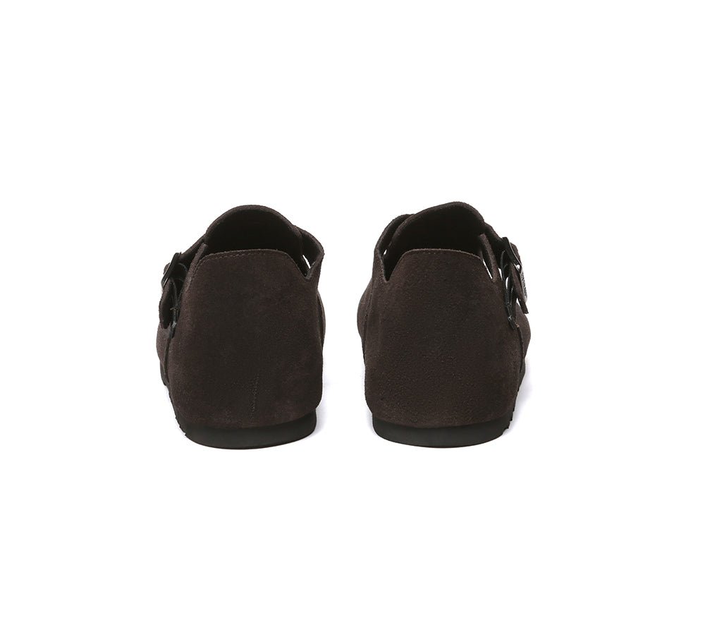 Adjustable Buckled Straps Slip - on Flat Sandals Brooke - Sandals - Chocolate - AU Ladies 4 / AU Men 2 / EU 35 - Uggoutlet