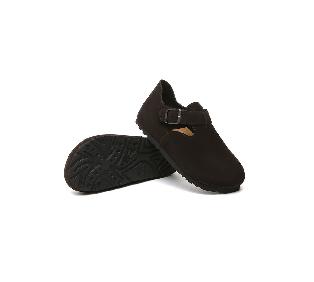 Adjustable Buckled Straps Slip - on Flat Sandals Brooke - Sandals - Chocolate - AU Ladies 4 / AU Men 2 / EU 35 - Uggoutlet