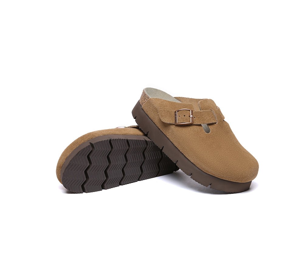 Adjustable Buckled Straps Slip - on Platform Sandal Slides Brooklyn - Slides - Brown - AU Ladies 4 / AU Men 2 / EU 35 - Uggoutlet