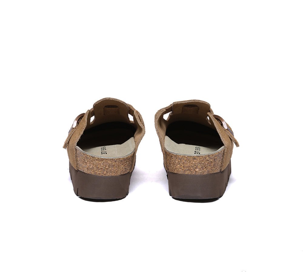 Adjustable Buckled Straps Slip - on Platform Sandal Slides Brooklyn - Slides - Brown - AU Ladies 4 / AU Men 2 / EU 35 - Uggoutlet