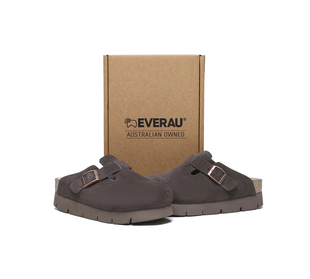 Adjustable Buckled Straps Slip - on Platform Sandal Slides Brooklyn - Slides - Chocolate - AU Ladies 4 / AU Men 2 / EU 35 - Uggoutlet