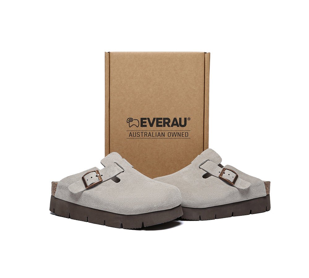 Adjustable Buckled Straps Slip - on Platform Sandal Slides Brooklyn - Slides - Grey - AU Ladies 4 / AU Men 2 / EU 35 - Uggoutlet