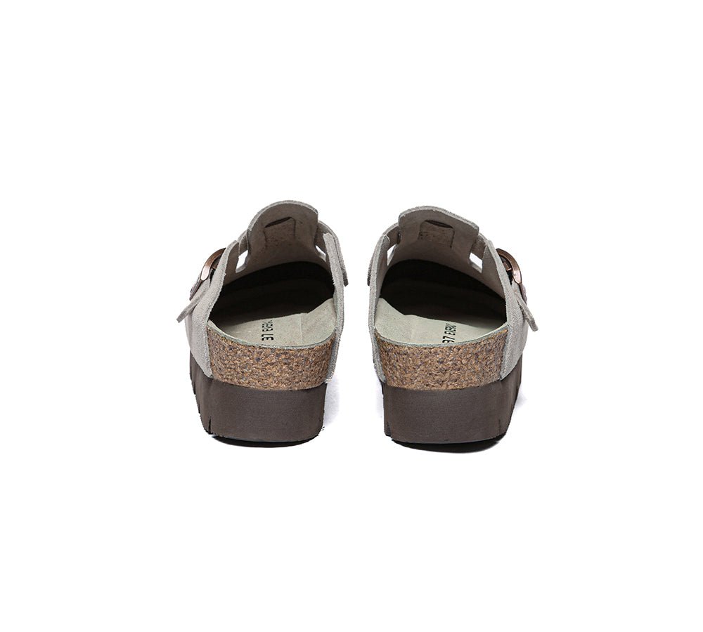 Adjustable Buckled Straps Slip - on Platform Sandal Slides Brooklyn - Slides - Grey - AU Ladies 4 / AU Men 2 / EU 35 - Uggoutlet