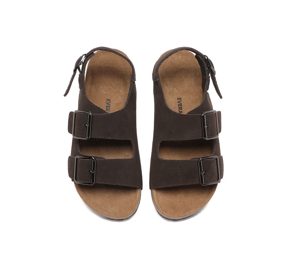 Adjustable Straps Embossed Slingback Summer Sandals Layne - Sandals - Chocolate - AU Ladies 4 / AU Men 2 / EU 35 - Uggoutlet