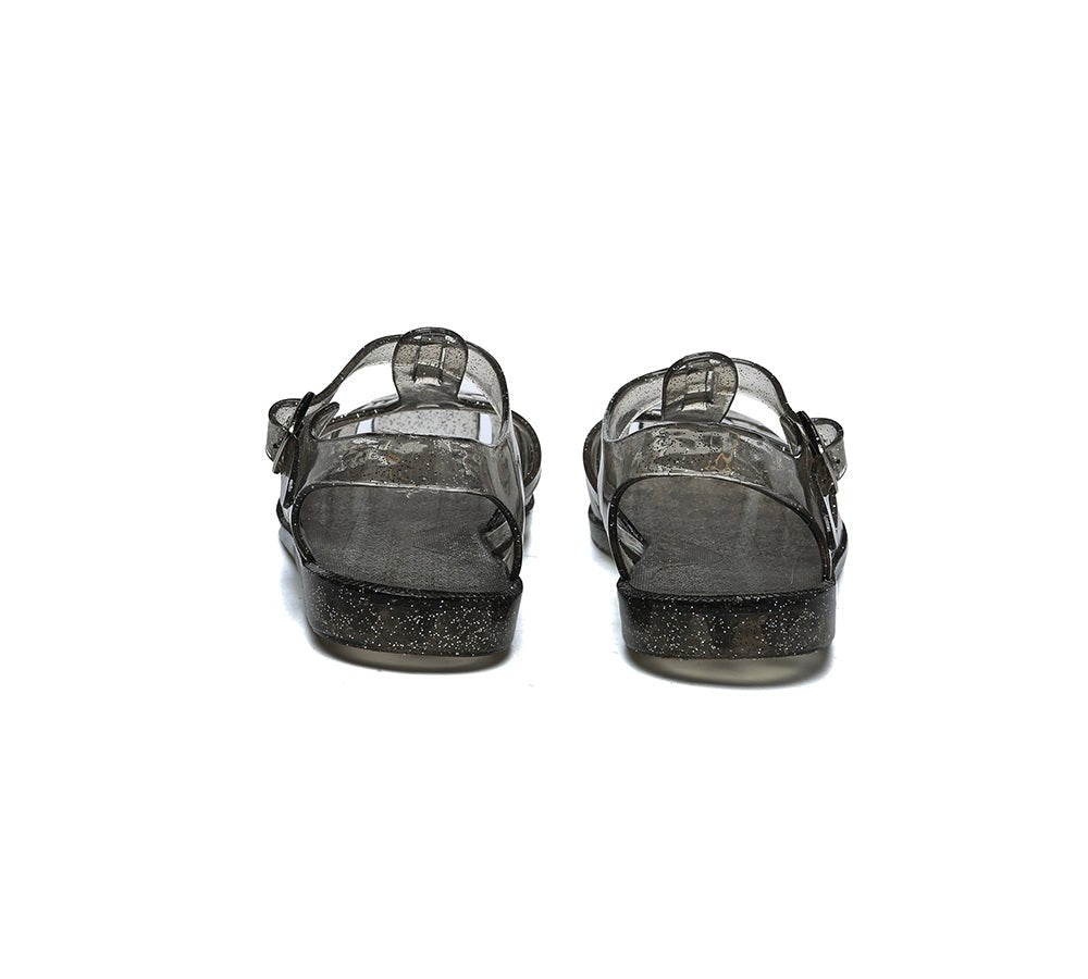 Adjustable Straps Slingback Summer Sandals Felicia - Sandals - Sparkling Black - AU Ladies 5 / AU Men 3 / EU 36 - Uggoutlet