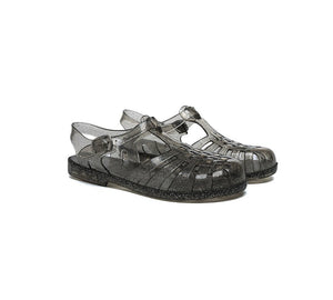 Adjustable Straps Slingback Summer Sandals Felicia - Sandals - Sparkling Black - AU Ladies 5 / AU Men 3 / EU 36 - Uggoutlet