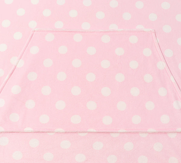Apparel - Reversible Hoodie Blanket Unisex Pink Polka Dot