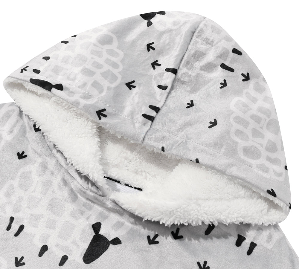 Apparel - Reversible Hoodie Blanket Unisex Sheep Print