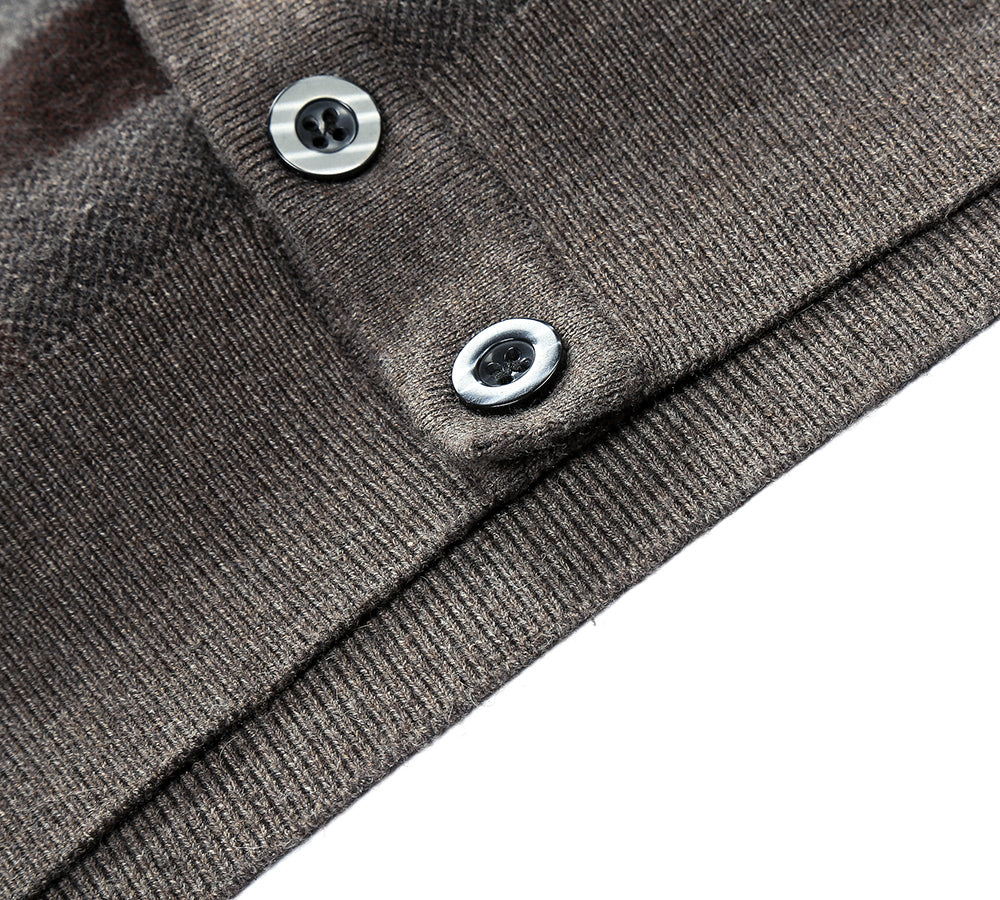 Apparel - TA Men Plaid Knitted Wool Vest Detachable Inner Fleece Lining