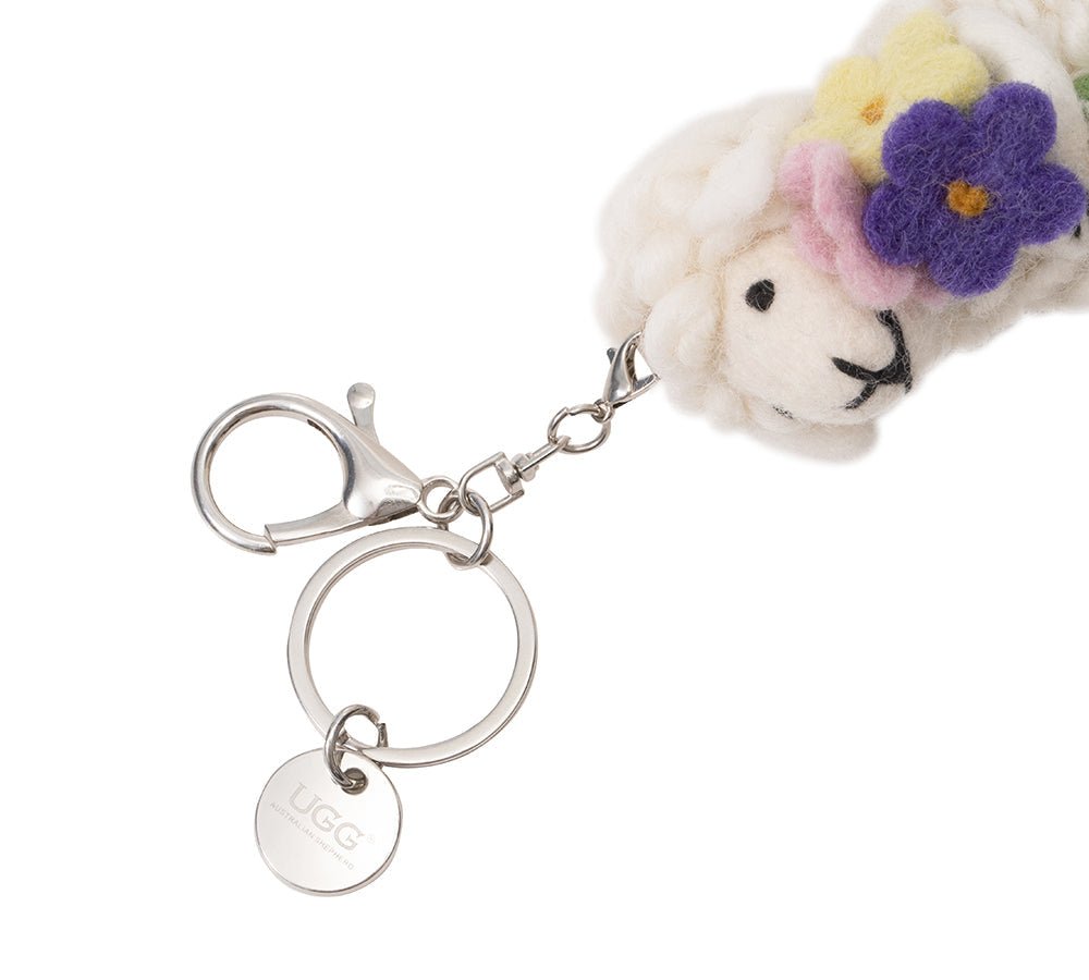 Cute Plush Wolly Keyring - keyring - Cream - One Size - Uggoutlet
