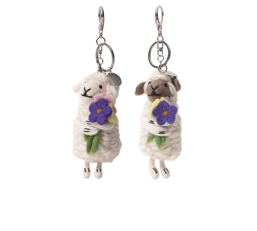 Cute Plush Wolly Keyring - keyring - Cream - One Size - Uggoutlet