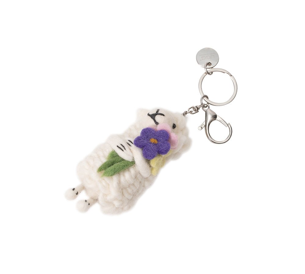 Cute Plush Wolly Keyring - keyring - Cream - One Size - Uggoutlet