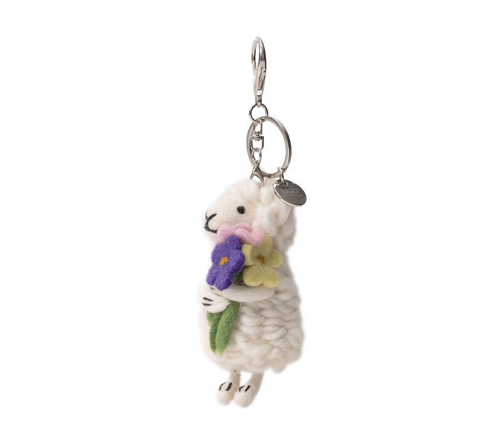 Cute Plush Wolly Keyring - keyring - Cream - One Size - Uggoutlet