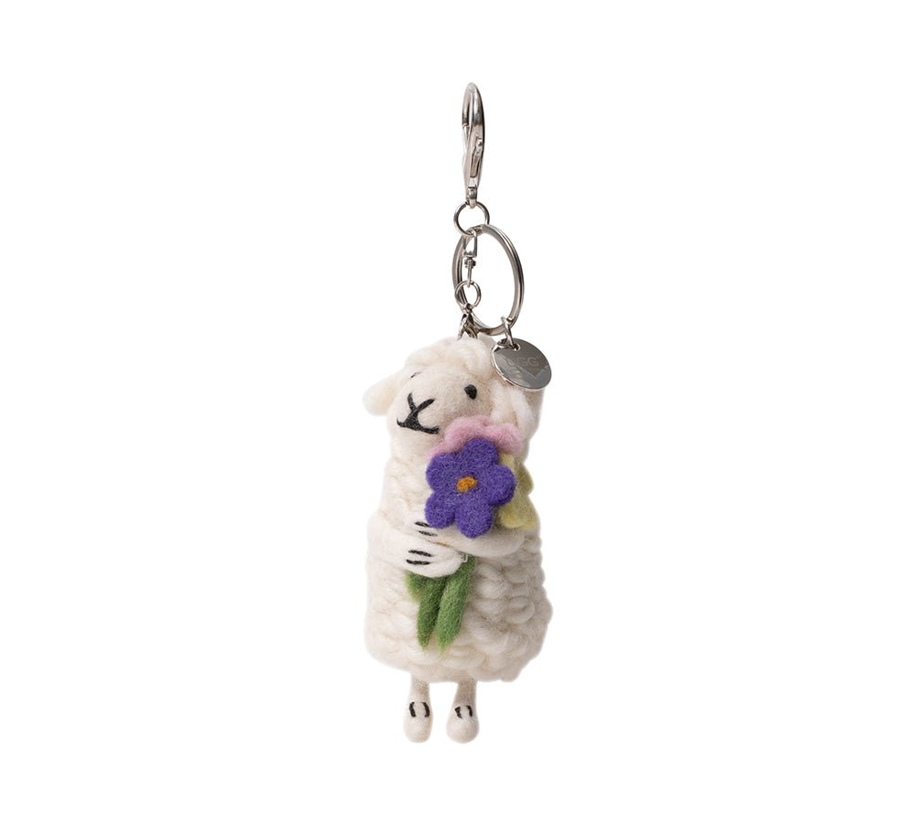 Cute Plush Wolly Keyring - keyring - Cream - One Size - Uggoutlet
