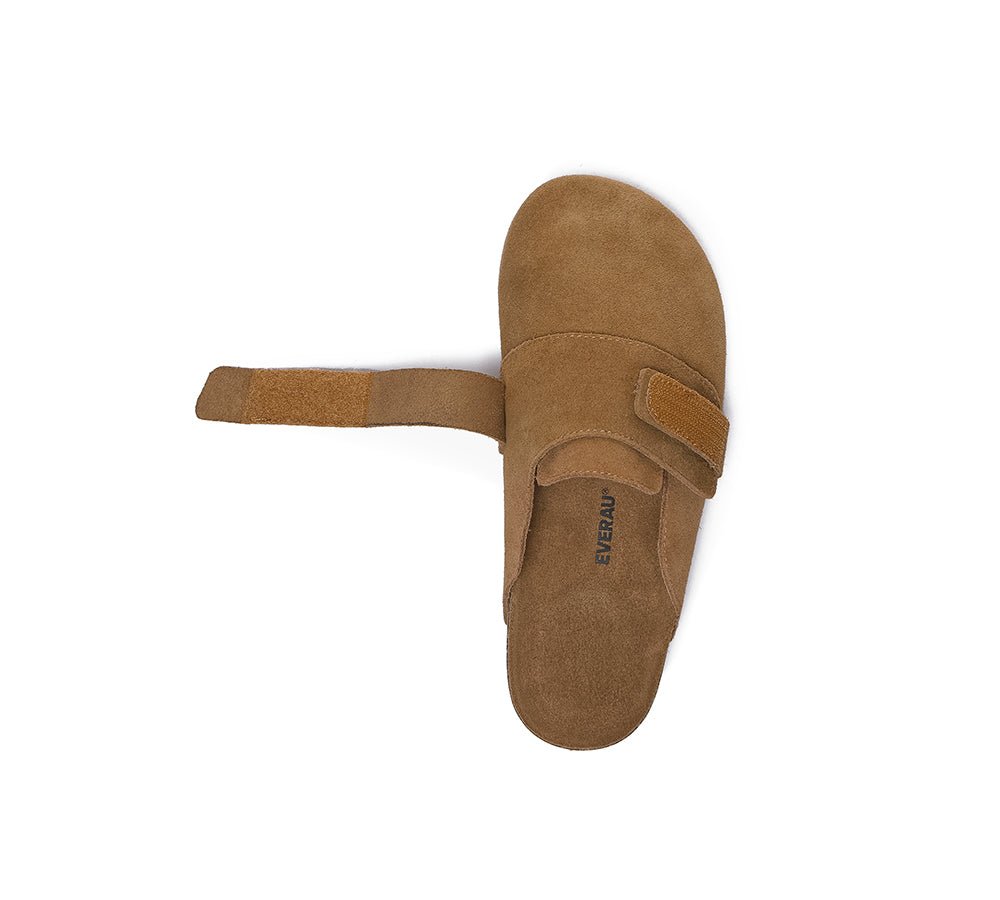 Double Adjustable Strap Embossed Slip - on Summer Flat Clog Slides Skyler - Slides - Chestnut - AU Ladies 4 / AU Men 2 / EU 35 - Uggoutlet